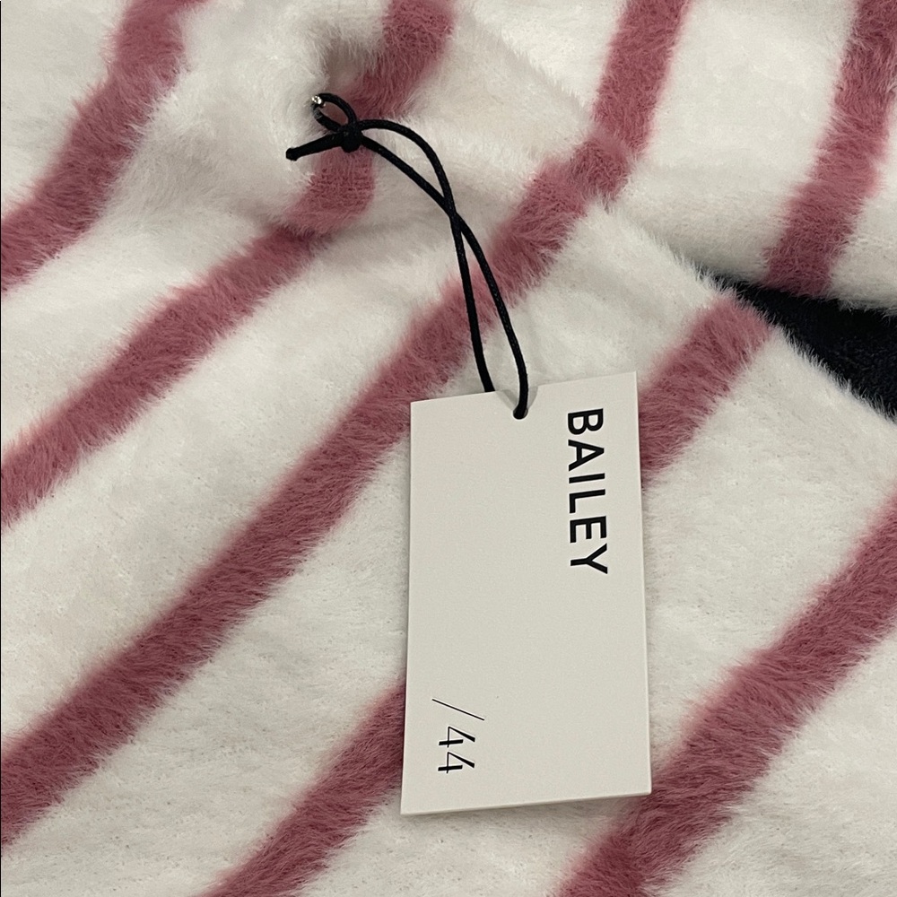 BAILEY 44 Pink and White Striped Turtleneck Sweater - Picture 6 of 6